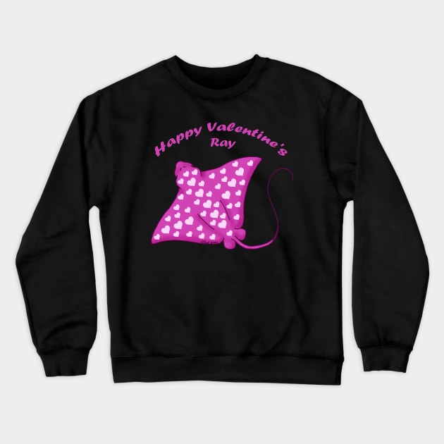 Happy Valentine's Ray Crewneck Sweatshirt by HonuHoney